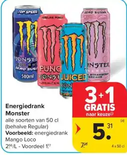 Carrefour Monster Energiedrank aanbieding