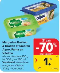 Carrefour Margarine Bakken & Braden of Smeren aanbieding