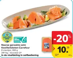 Carrefour Noorse gerookte zalm aanbieding