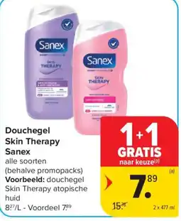 Carrefour Douchegel Skin Therapy Sanex aanbieding
