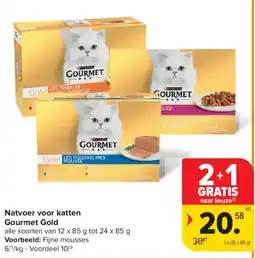 Carrefour Natvoer voor katten Gourmet Gold aanbieding