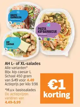Albert Heijn AH L- of XL-salades aanbieding