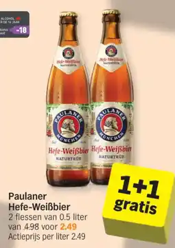 Albert Heijn Paulaner Hefe-Weißbier aanbieding