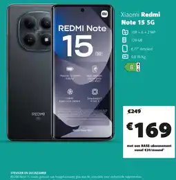 Base Xiaomi Redmi Note 15 5G aanbieding