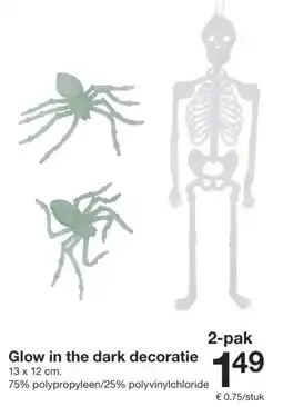 Zeeman Glow in the dark decoratie aanbieding
