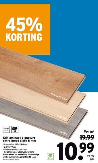 GAMMA Kliklaminaat signature extra breed aanbieding