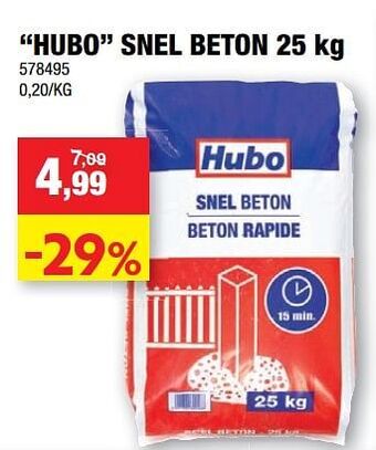 Hubo Hubo snel beton aanbieding