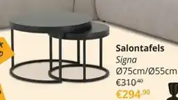 YGO Salontafels Signa aanbieding