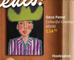 YGO Deco Panel Colourful Cowboy aanbieding