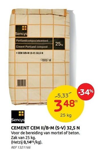 Brico Cement cem ii-b-m s-v 32,5 n aanbieding