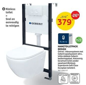 Brico Hangtoiletpack design aanbieding
