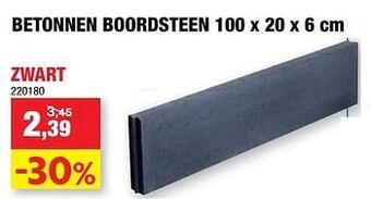 Hubo Betonnen boordsteen zwart aanbieding