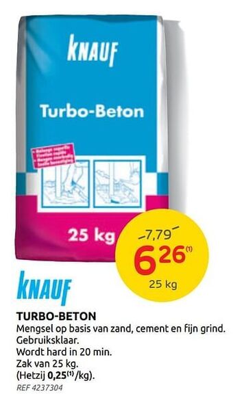 Brico Turbo-beton aanbieding