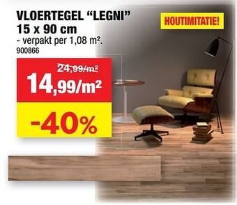 Hubo Vloertegel legni aanbieding