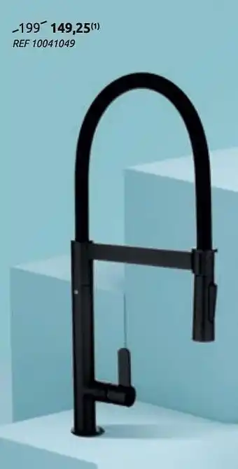 Aquavive keukenmengkraan volturno met uittrekbare handdouche zwart