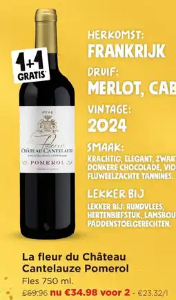 Jumbo La fleur du Château Cantelauze Pomerol aanbieding
