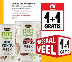 Jumbo Jumbo bio kokosmelk aanbieding