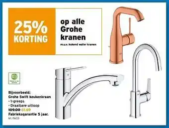 GAMMA Grohe swift keukenkraan aanbieding