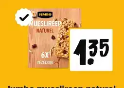 Jumbo Jumbo mueslireep natural aanbieding