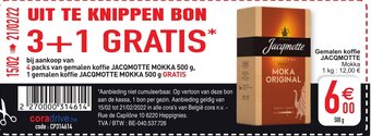 Cora Gemalen koffie jacqmotte 500g aanbieding