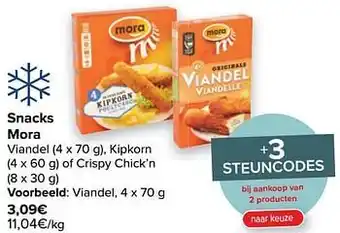 Carrefour Snacks mora viandel aanbieding