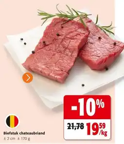 Colruyt Biefstuk chateaubriand aanbieding