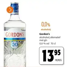 Colruyt Gordon's alcoholvrij alternatief met gin aanbieding
