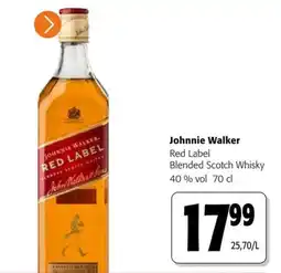 Colruyt Johnnie Walker red label blended scotch whisky aanbieding