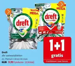 Colruyt Dreft alle vaatwastabletten aanbieding