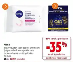 Colruyt Nivea alle producten voor gezicht of lichaam aanbieding