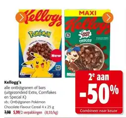 Colruyt Kellogg's alle ontbijtgranen of bars aanbieding