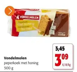 Colruyt Vondelmolen peperkoek met honing aanbieding
