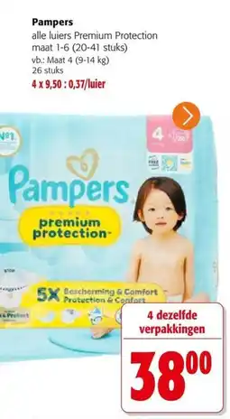 Colruyt Pampers luier premium protection aanbieding
