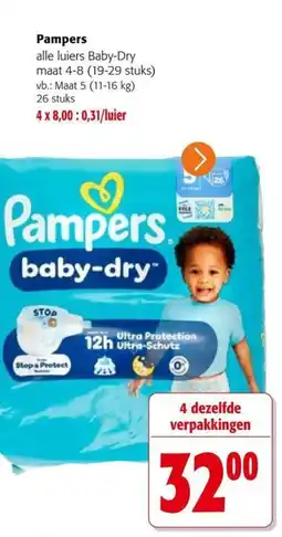Colruyt Pampers baby-dry aanbieding