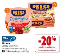 Colruyt Rio Mare volledig assortiment aanbieding