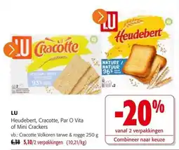 Colruyt LU Heudebert, Cracotte, Par O Vita of Mini Crackers aanbieding