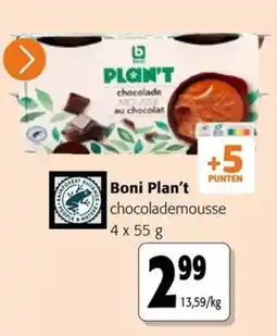 Colruyt boni plan't chocolademousse aanbieding
