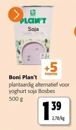 Colruyt Boni Plan't soja aanbieding