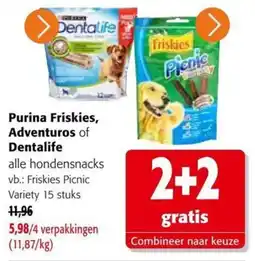 Colruyt Purina Friskies, Adventuros of Dentalife hondensnacks aanbieding