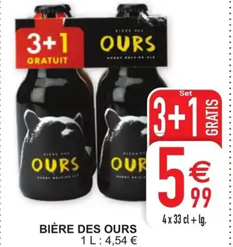 Cora Biere des ours 4 x 33cl aanbieding