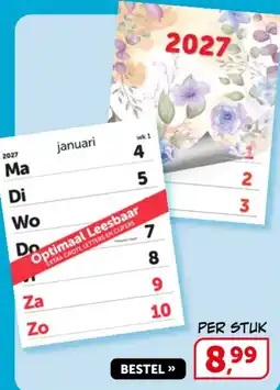 Boekenvoordeel kalender 2027 aanbieding