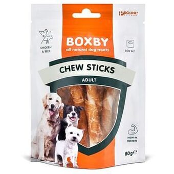 Zooplus 80g Chew Sticks met Kip Boxby Hondensnacks aanbieding