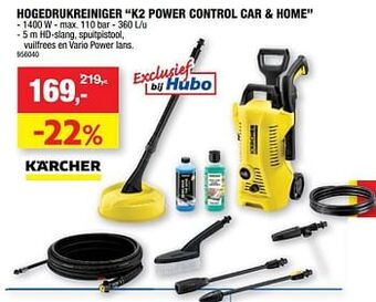 Hubo Kärcher hogedrukreiniger k2 power control car + home aanbieding
