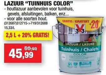 Hubo Lazuur tuinhuis color aanbieding