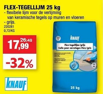 Hubo Flex-tegellijm aanbieding