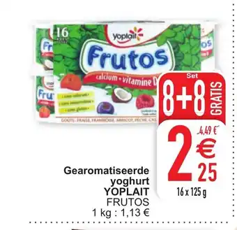 Cora Gearomatiseerde yoghurt Yoplait frutos 16x125g aanbieding