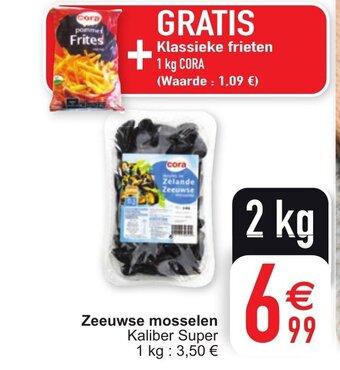 Cora Zeeuwse mosselen 2kg aanbieding