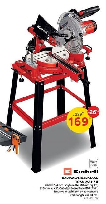 Einhell radiaalverstekzaag tc-sm 2531-2 u