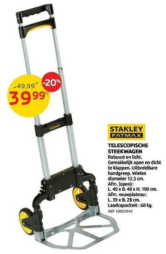 Brico Telescopische steekwagen aanbieding