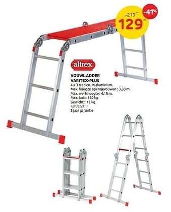 Brico Vouwladder varitex-plus aanbieding